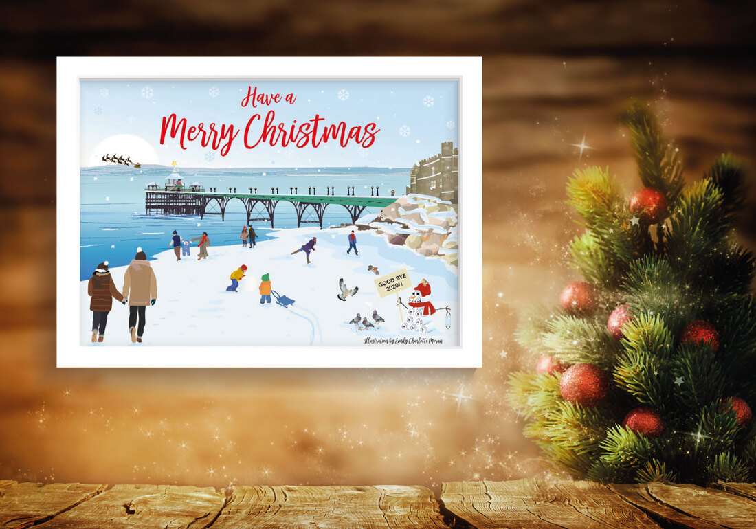 Clevedon Pier Say Goodbye To 2020 Print