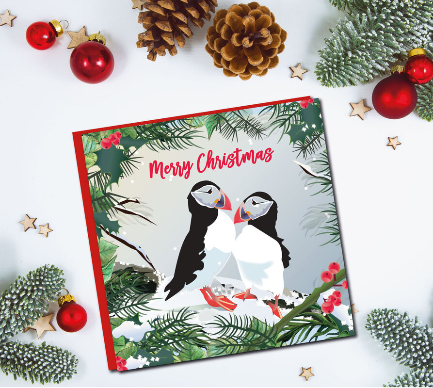 Puffin Christmas Card